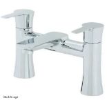 1 x CASSELLIE 'Pedras' Deck Mounted Bath Filler Tap In Chrome - Ref: PED003 - New & Boxed Stock -