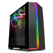 1 x GameMax StarLight ATX Tower PC Gaming Case With Tempered Glass Side Panel - Brand New and