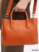 1 x ASPINAL OF LONDON London Tote Midi Pebble Leather Tote Bag In Marmalade - New/Boxed - Original