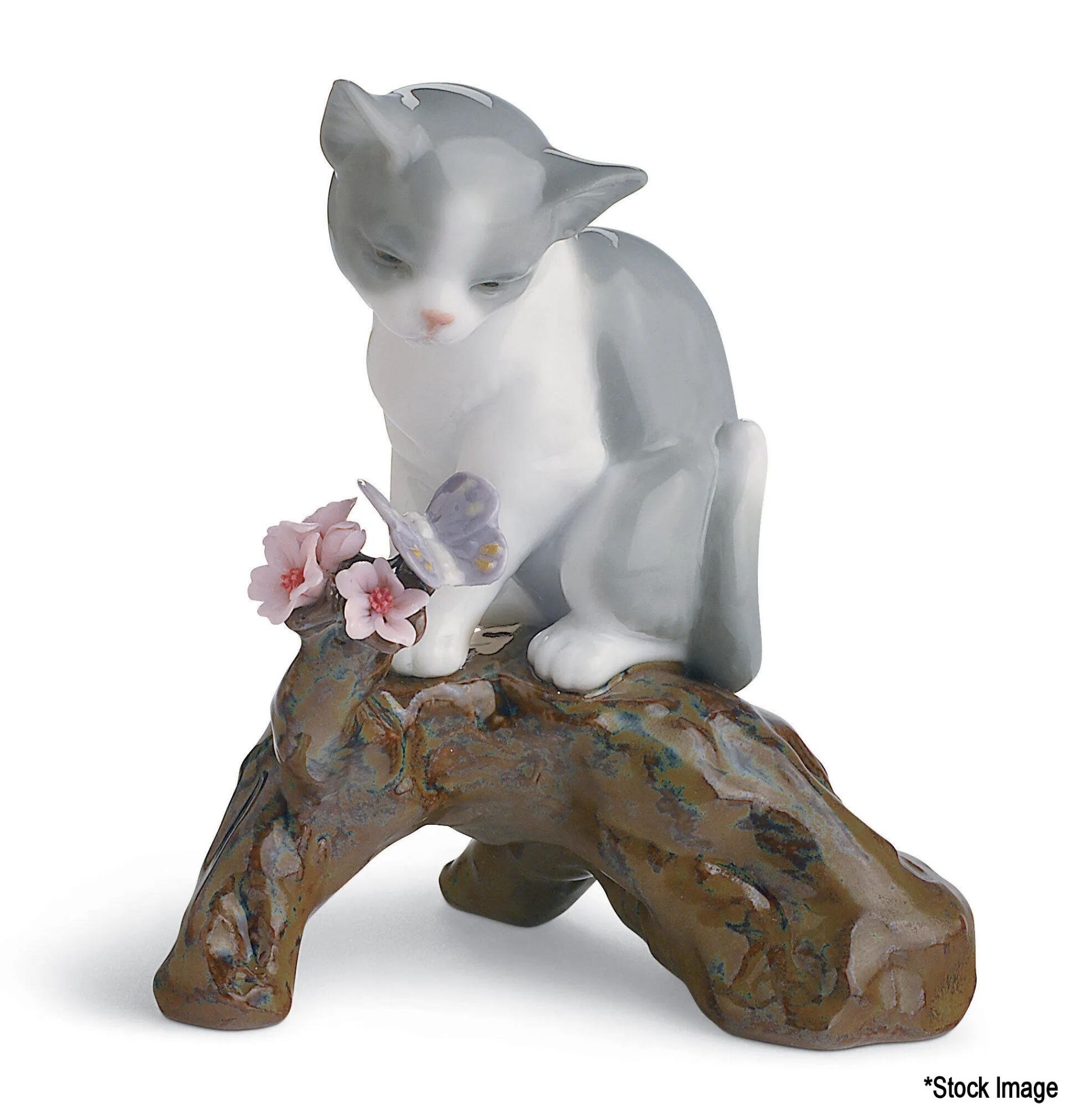 1 x LLADRO Blossoms For The Kitten Cat Porcelain Figurine - New/Boxed - RRP £270 - Ref: /HOC243/