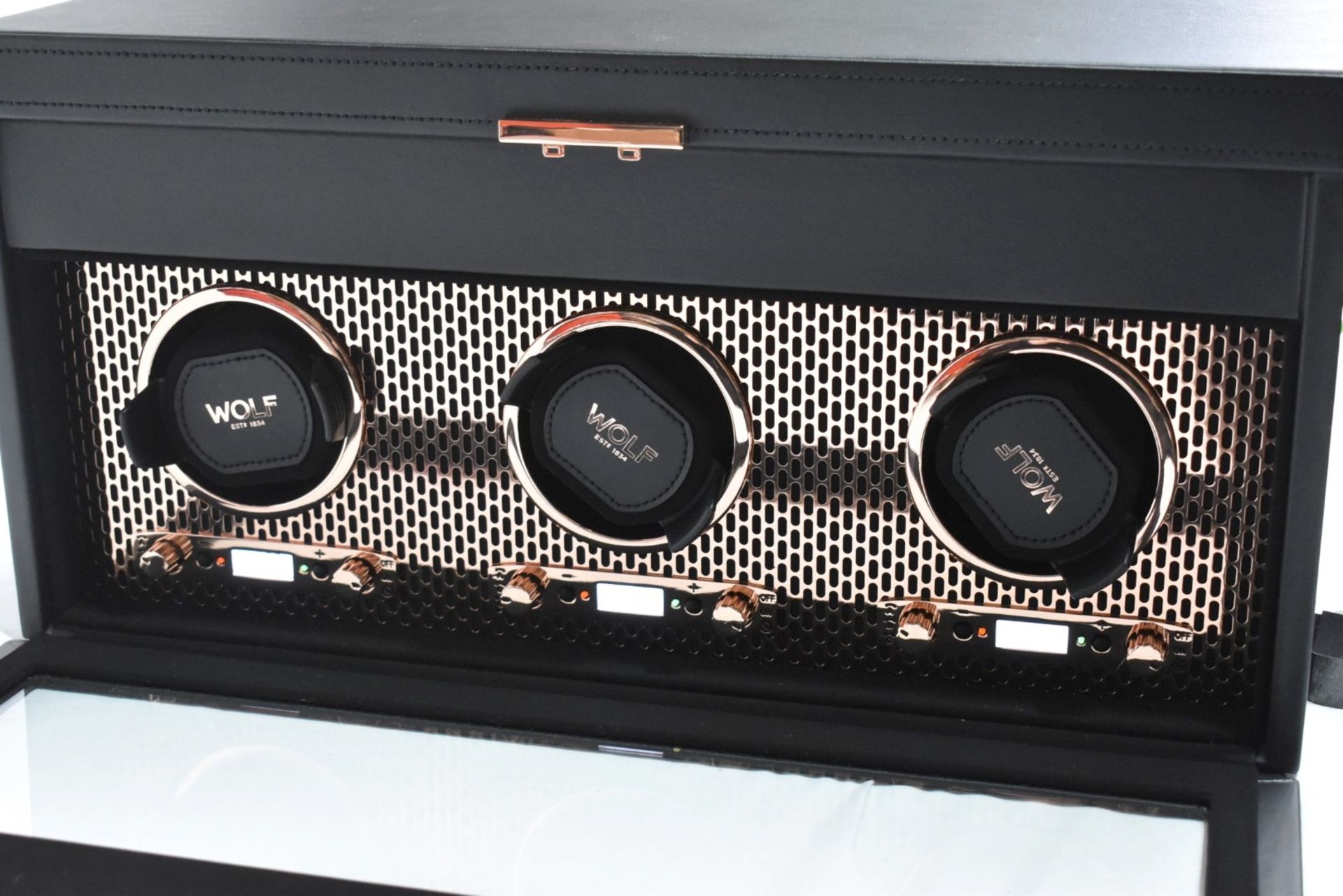 1 x WOLF 'Axis' Luxury Triple Watch Winder With Storage - Original Price £1,809 - Unused Boxed Stock - Image 26 of 32