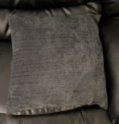 1 x Velvet Chenille Grey Cushion With Cotton Inner And Zip - Dimensions: 40x40cm - Ref: GRG018 / WH2