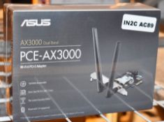 1 x Asus AX3000 PCE-AX3000 WiFi PCI-E Network Adaptor - Brand New and Boxed - Ref: AC89 - CL882 -