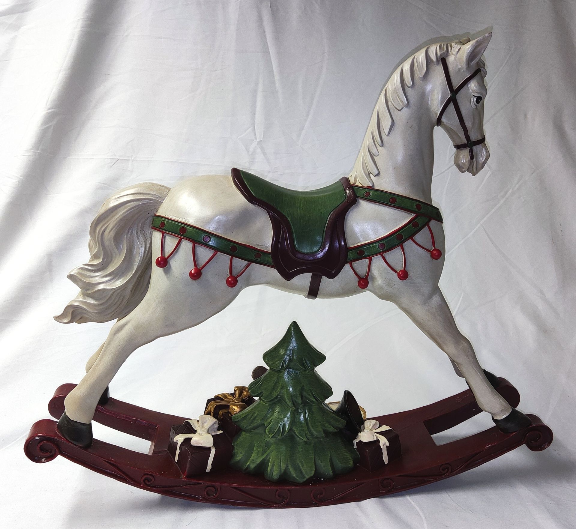 1 x HARRODS Large Rocking Horse Christmas Ornament - 55Cm Long, 48Cm Tall - RRP £169 - Ref: - Image 6 of 14