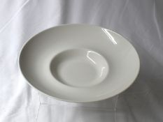 9 x RAK Porcelain Banquet 26cm Ivory Porcelain Wide Rim Soup Bowls - CL011 - Ref: PX278 -