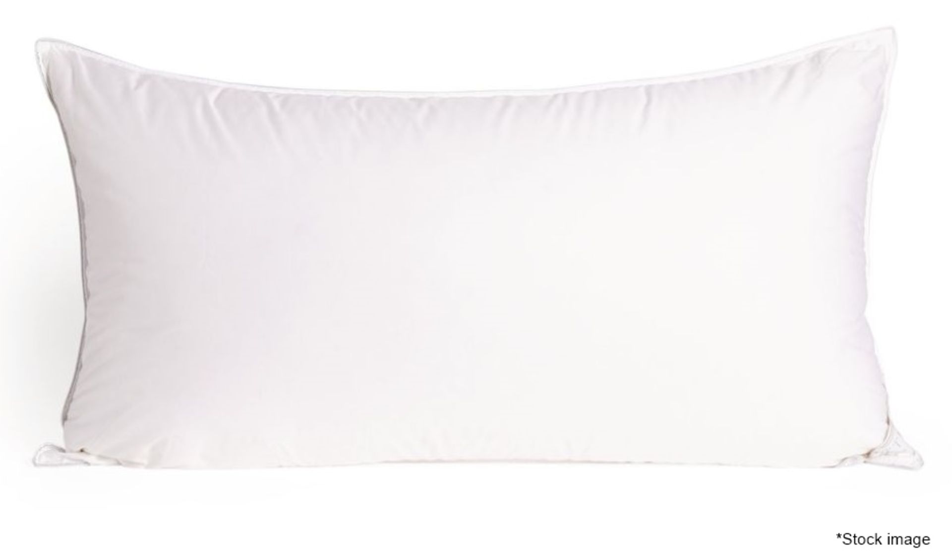 1 x FRETTE 'Cortina' Luxury Goose Down Kingsize Soft Pillow in White, 54cm x 94cm - RRP £670.00