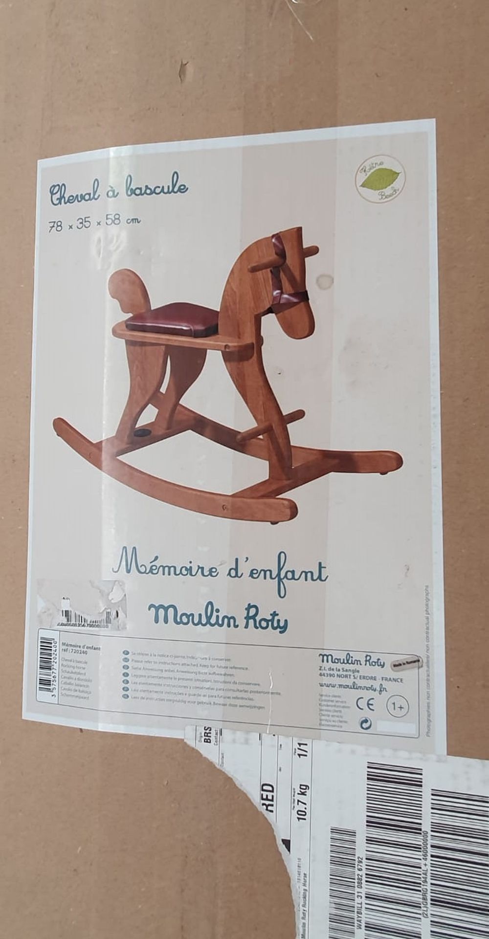 1 x MOULIN ROTY Luxury Wooden Rocking Horse - Original Price £129.00 - Unused Boxed Stock - Image 2 of 6