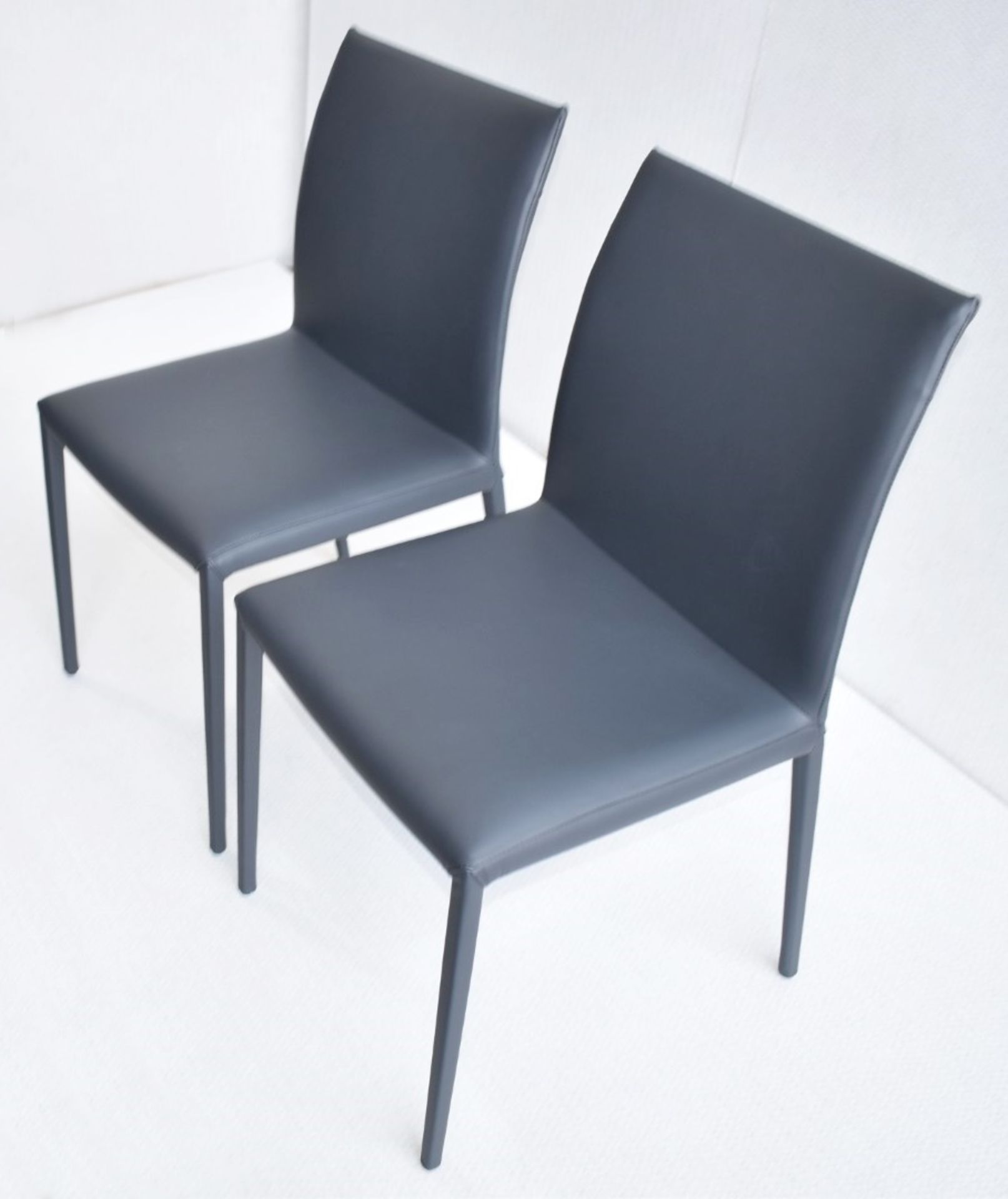 Pair of CATTELAN ITALIA Norma Designer Leather Upholstered Dining Chairs - Original Price £1,258 - Image 2 of 7