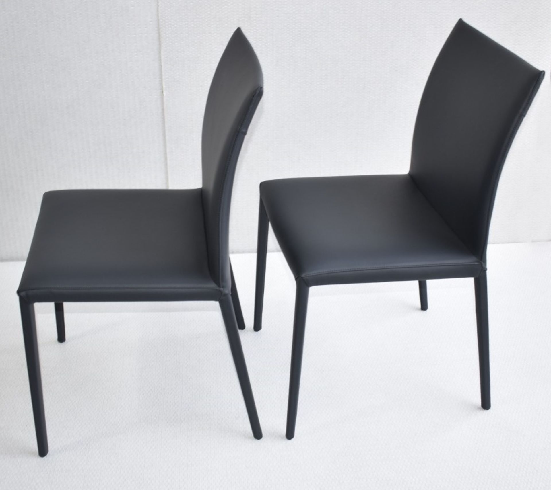 Pair of CATTELAN ITALIA Norma Designer Leather Upholstered Dining Chairs - Original Price £1,258 - Image 3 of 5