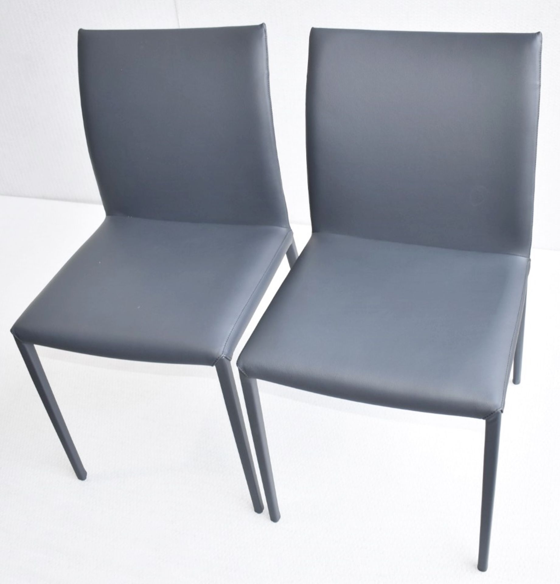 Pair of CATTELAN ITALIA Norma Designer Leather Upholstered Dining Chairs - Original Price £1,258 - Image 3 of 7
