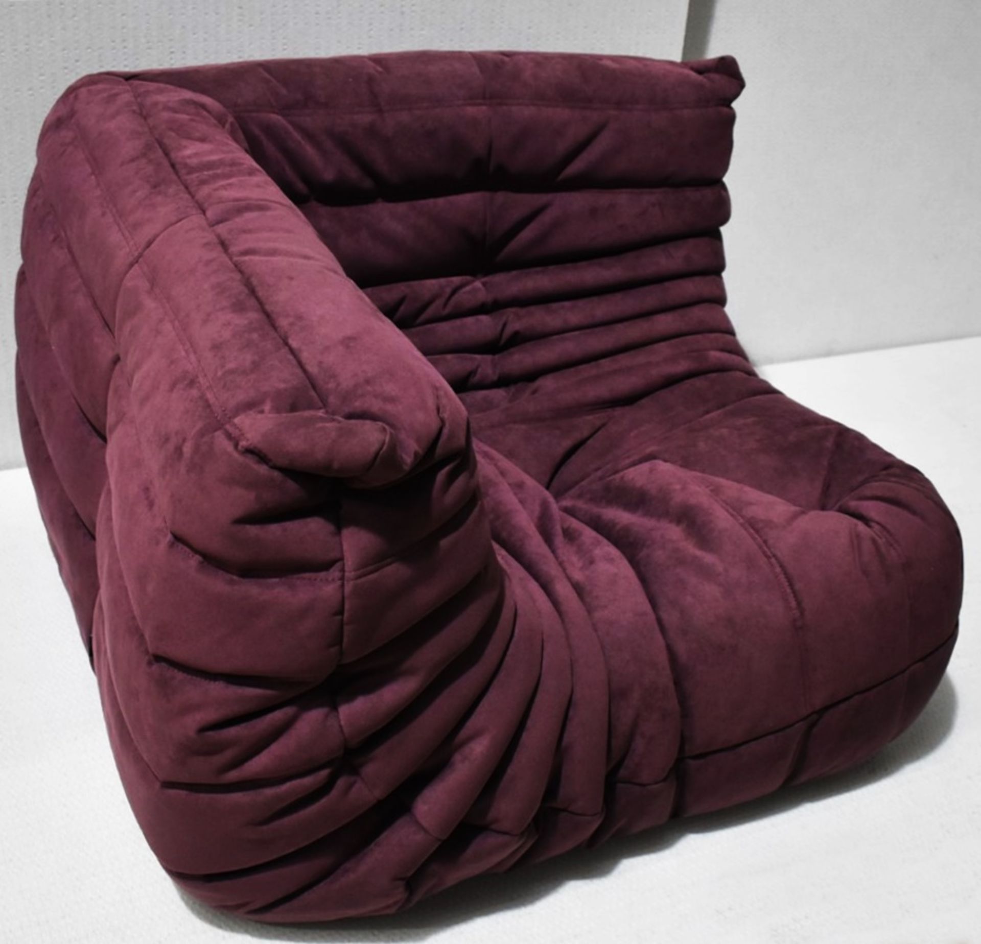 1 x LIGNE ROSET Togo Designer Modular Corner Chair, in Dark Mulberry Faux Suede - RRP £3,150 - Image 6 of 10