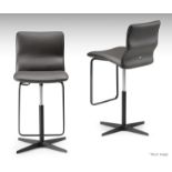 A Pair of CATTELAN ITALIA 'Victor X' Designer Leather Upholstered Barstools - Original Price £1,798