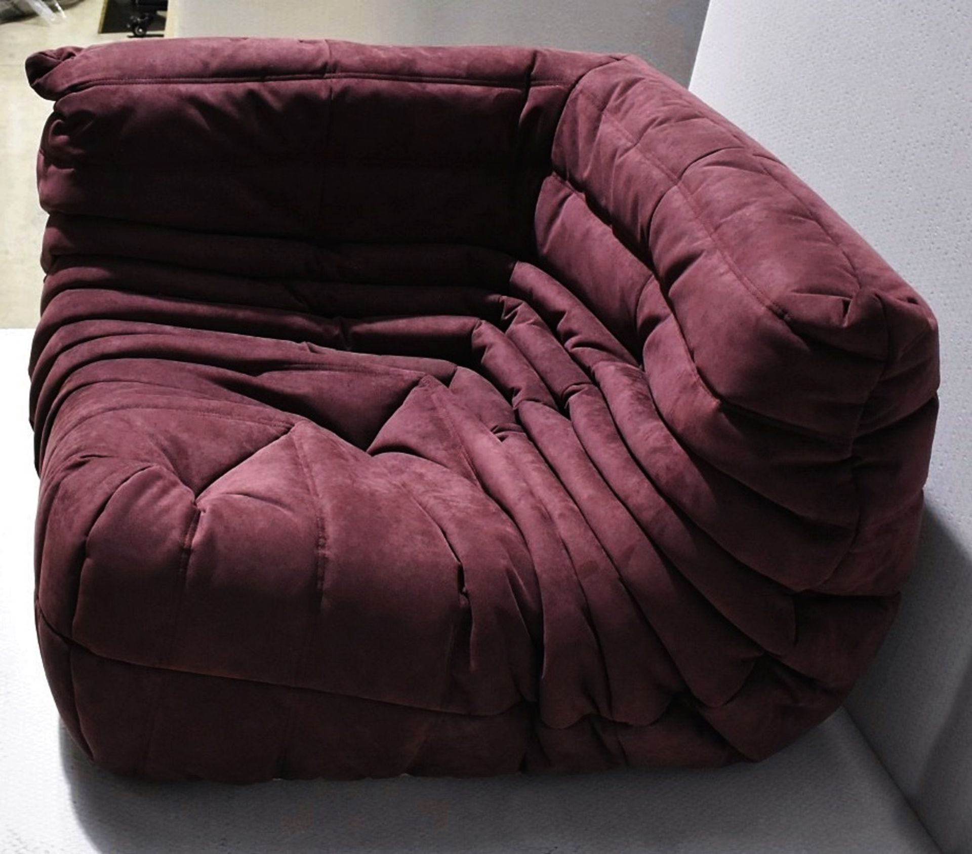 1 x LIGNE ROSET Togo Designer Modular Corner Chair, in Dark Mulberry Faux Suede - RRP £3,150 - Image 3 of 10