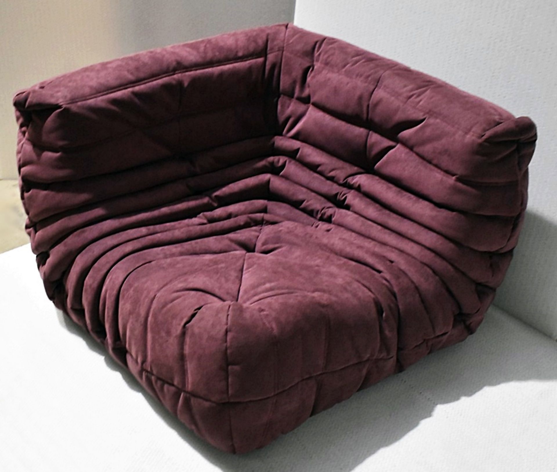 1 x LIGNE ROSET Togo Designer Modular Corner Chair, in Dark Mulberry Faux Suede - RRP £3,150 - Image 4 of 7