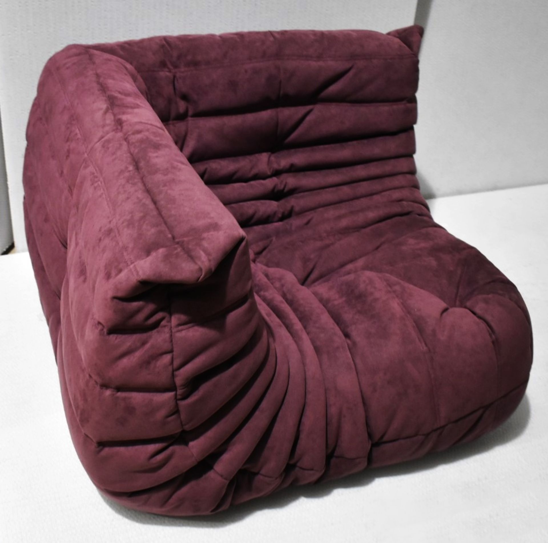 1 x LIGNE ROSET Togo Designer Modular Corner Chair, in Dark Mulberry Faux Suede - RRP £3,150 - Image 3 of 7