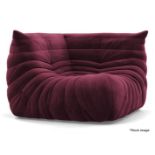 1 x LIGNE ROSET Togo Designer Modular Corner Chair, in Dark Mulberry Faux Suede - RRP £3,150