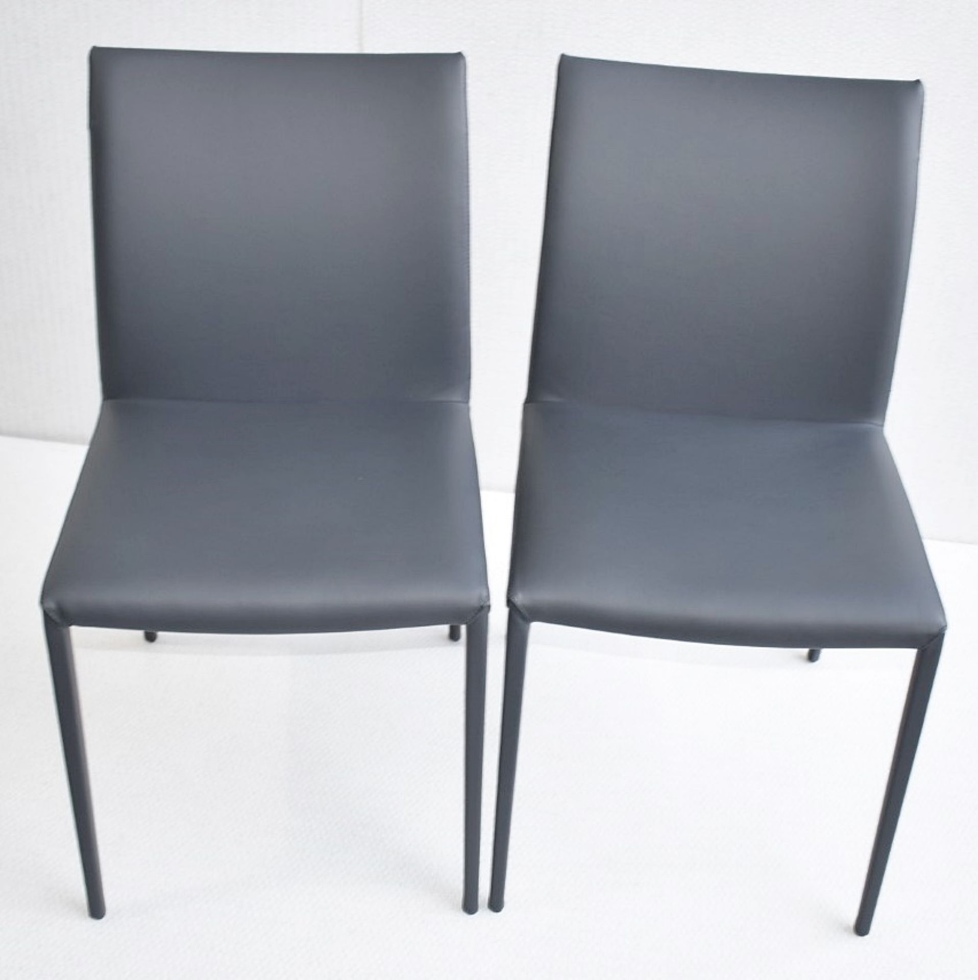 Pair of CATTELAN ITALIA Norma Designer Leather Upholstered Dining Chairs - Original Price £1,258 - Image 2 of 3