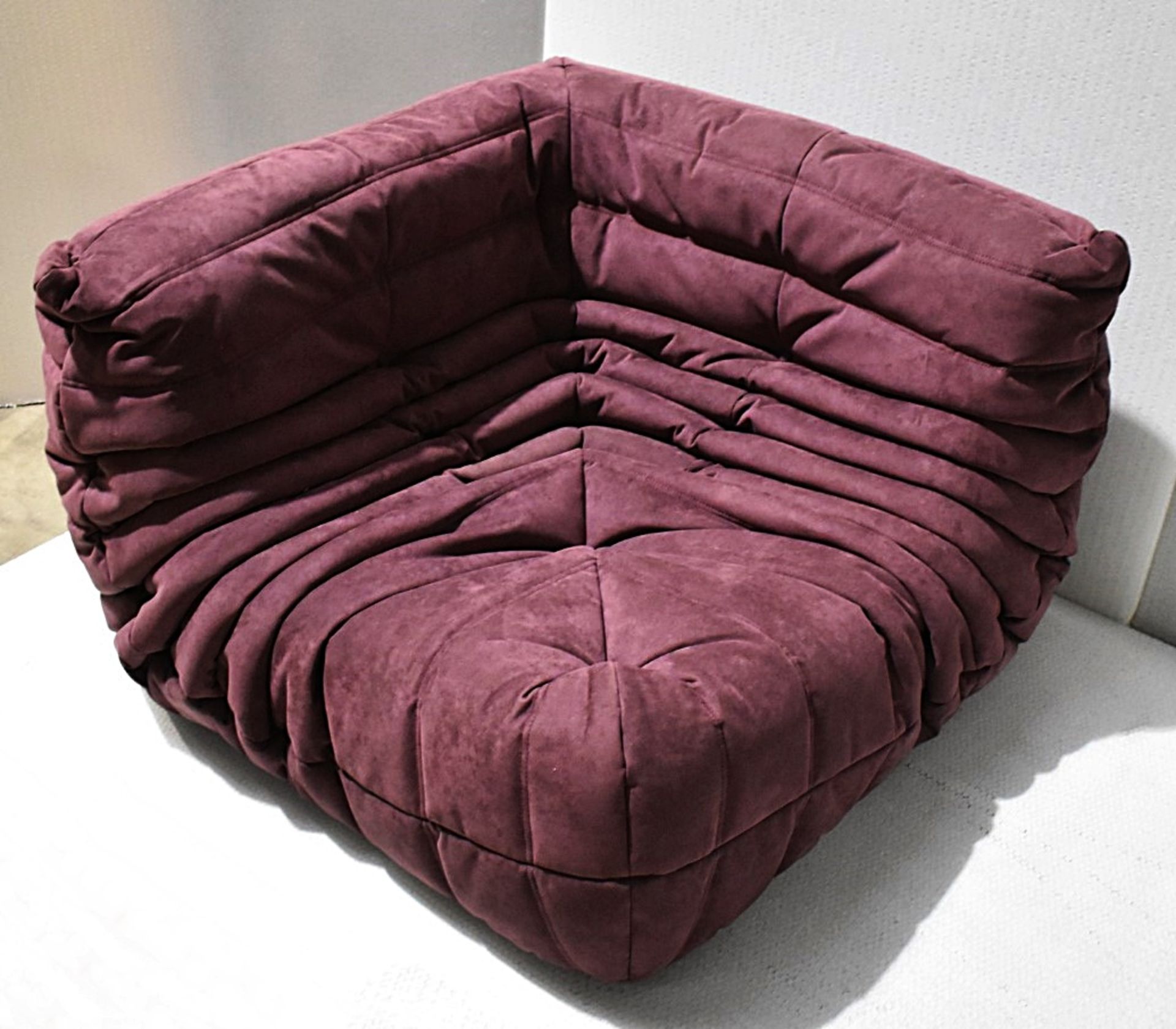 1 x LIGNE ROSET Togo Designer Modular Corner Chair, in Dark Mulberry Faux Suede - RRP £3,150 - Image 4 of 10