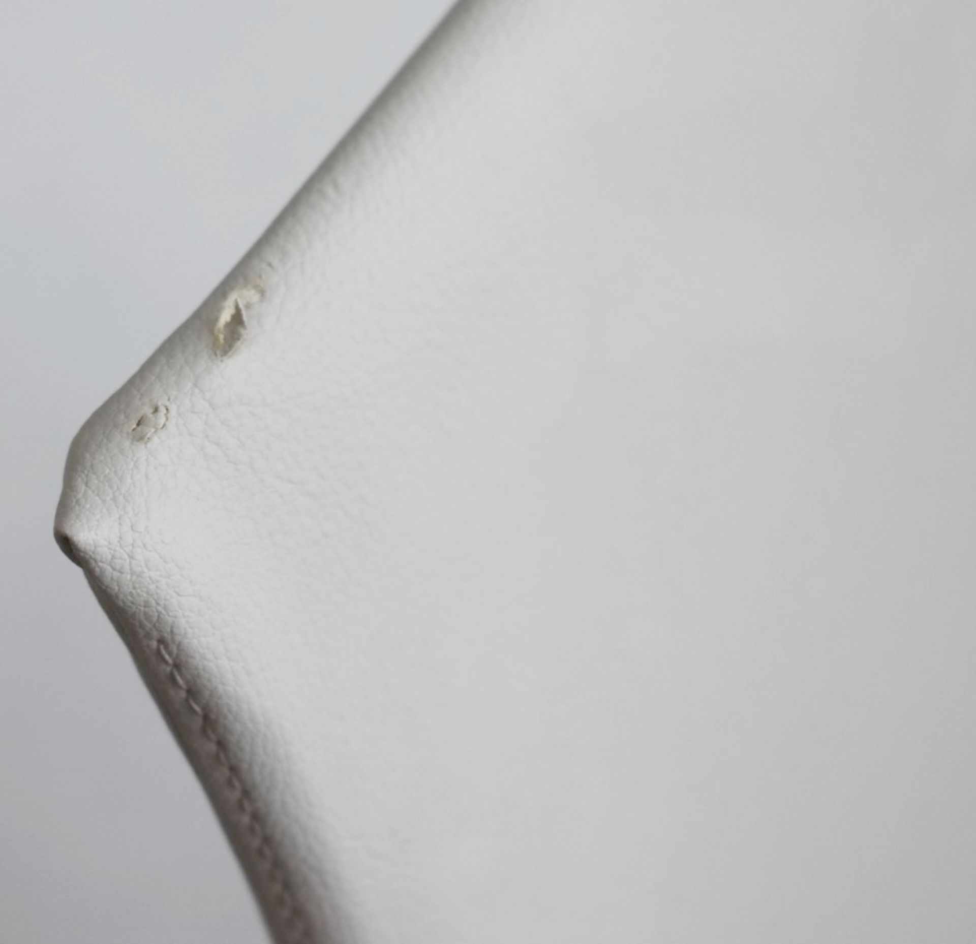 1 x CATTELAN ITALIA 'Norma' Designer Fully Upholstered Chair in a Pale Premium Leather - Image 3 of 9