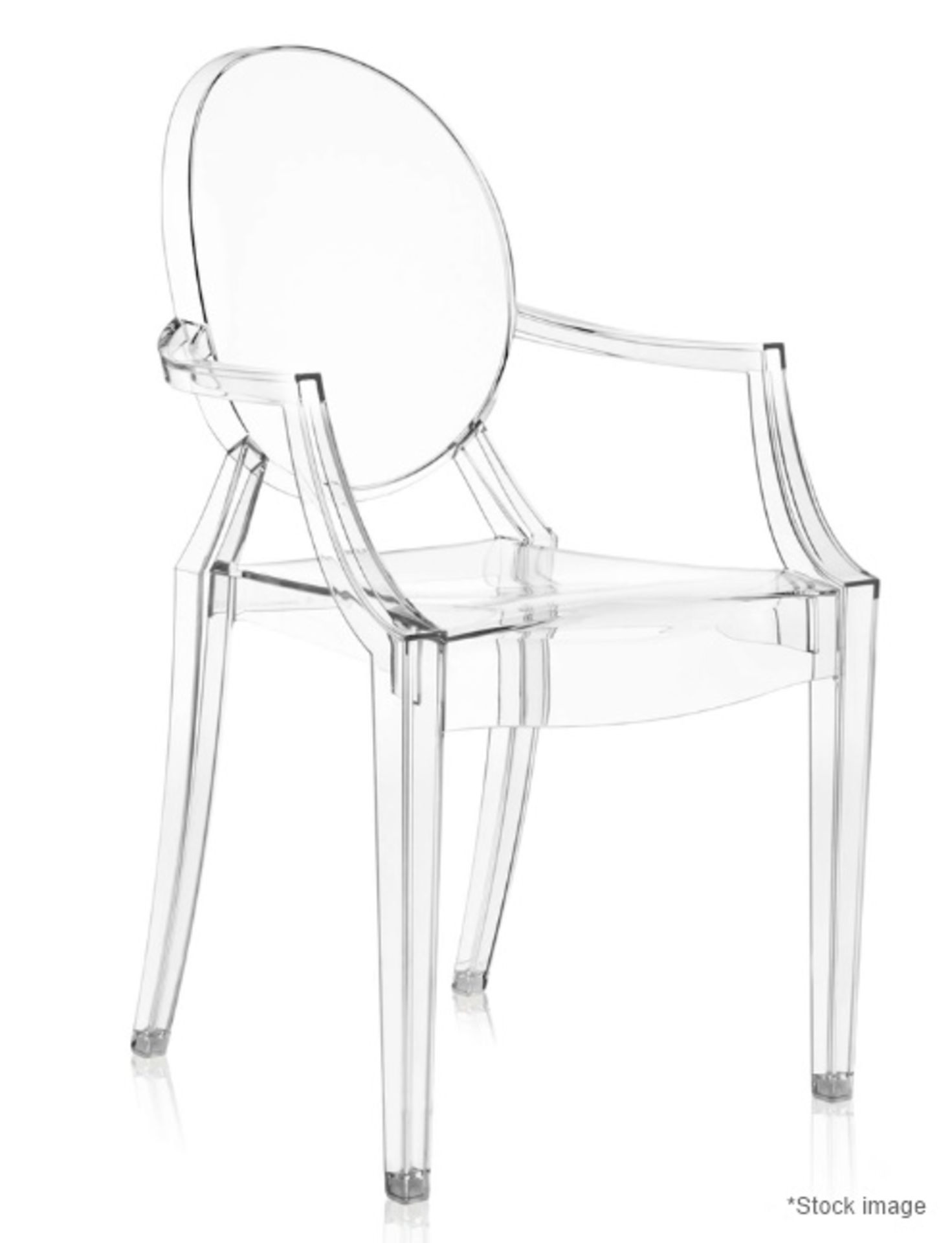 4 x KARTELL / PHILIPPE STARCK 'Louis Ghost' Designer Clear Dining Chairs - Total RRP £1,256 - Image 2 of 9