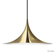 1 x GUBI 'Semi' Designer 60cm Metal Pendant Light Fitting in Polished Brass - Original Price £540.00