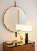 1 x GUBI 'IOI' Designer Wall Mirror in Black Matte, ⌀80cm - Original RRP £899.00