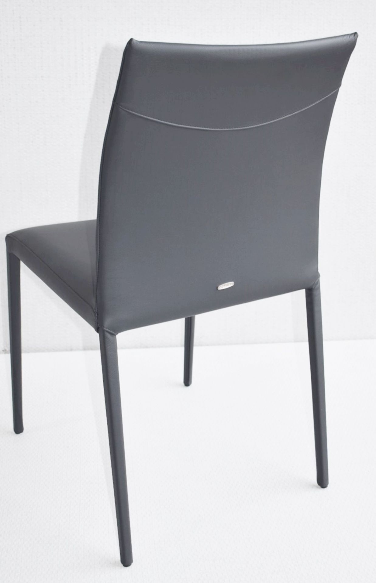 Pair of CATTELAN ITALIA Norma Designer Leather Upholstered Dining Chairs - Original Price £1,258 - Image 4 of 7