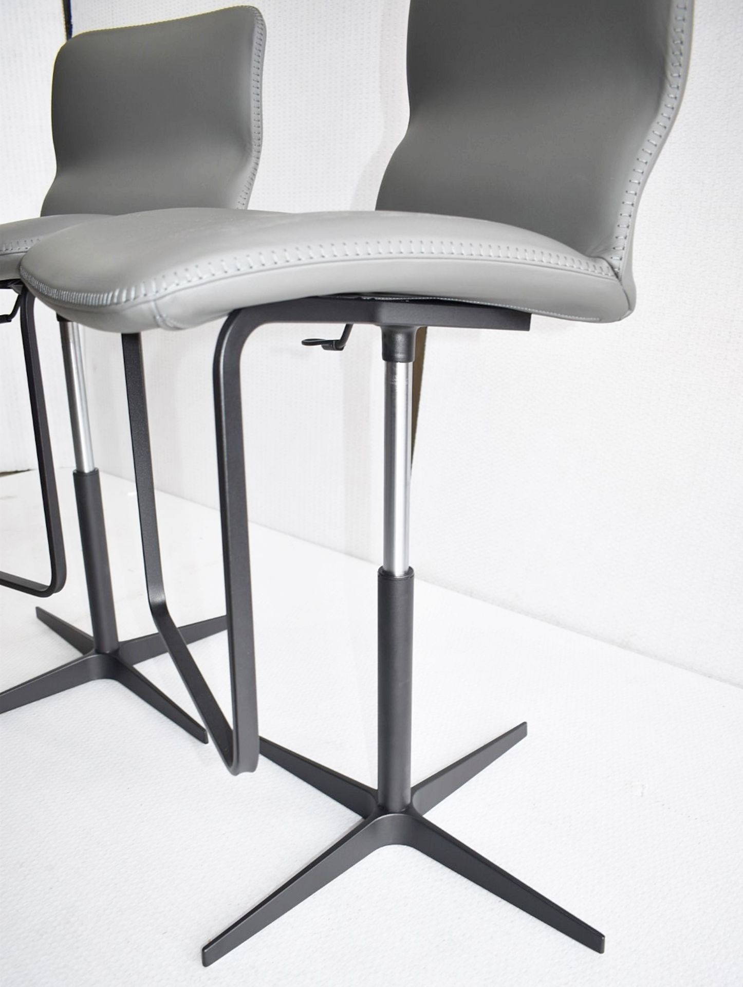 A Pair of CATTELAN ITALIA 'Victor X' Designer Leather Upholstered Barstools - Original Price £1,798 - Image 7 of 12
