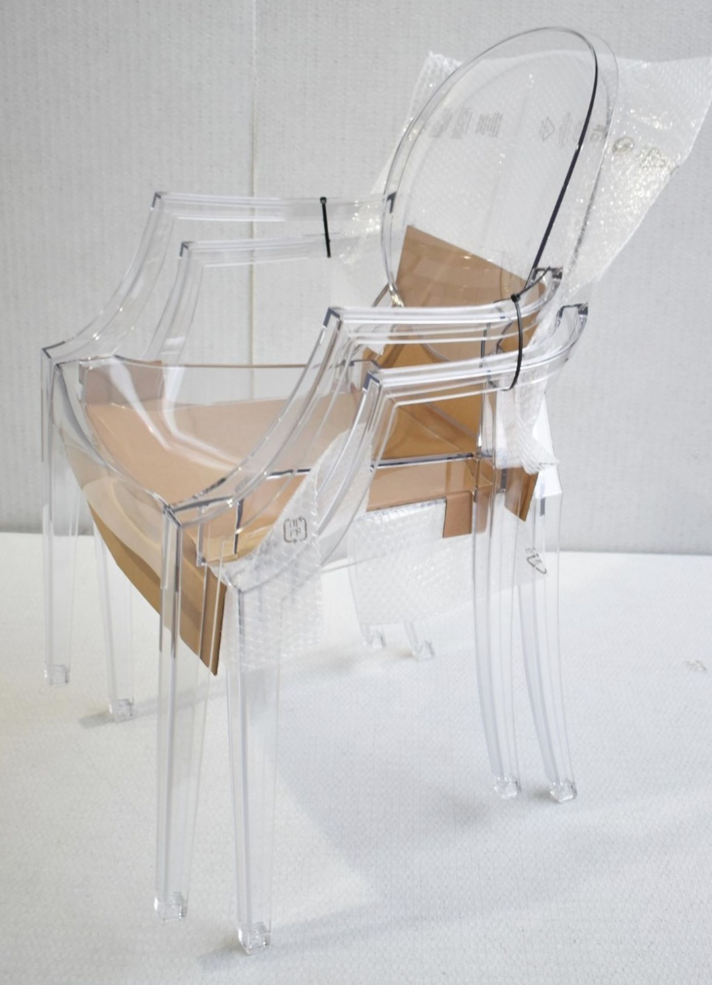 4 x KARTELL / PHILIPPE STARCK 'Louis Ghost' Designer Clear Dining Chairs - Total RRP £1,256 - Image 4 of 9