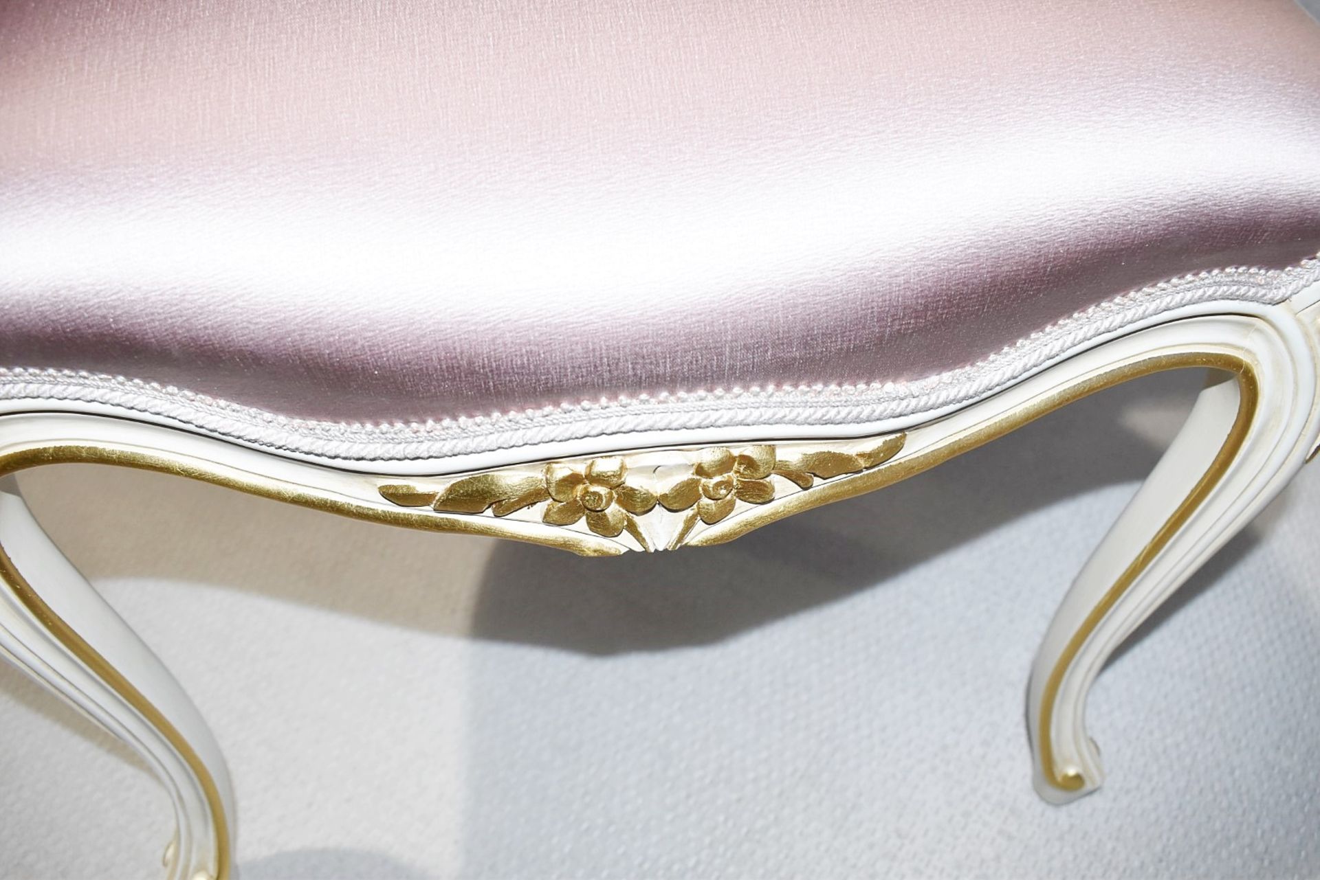 Set of 6 x ANGELO CAPPELLINI 'Timeless' Baroque-style Carved Dining Chairs, Upholstered in Pink Silk - Image 13 of 15
