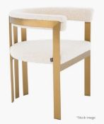 1 x EICHHOLTZ 'Clubhouse' Luxury Upholstered Chair in Cream - Original Price £995.00