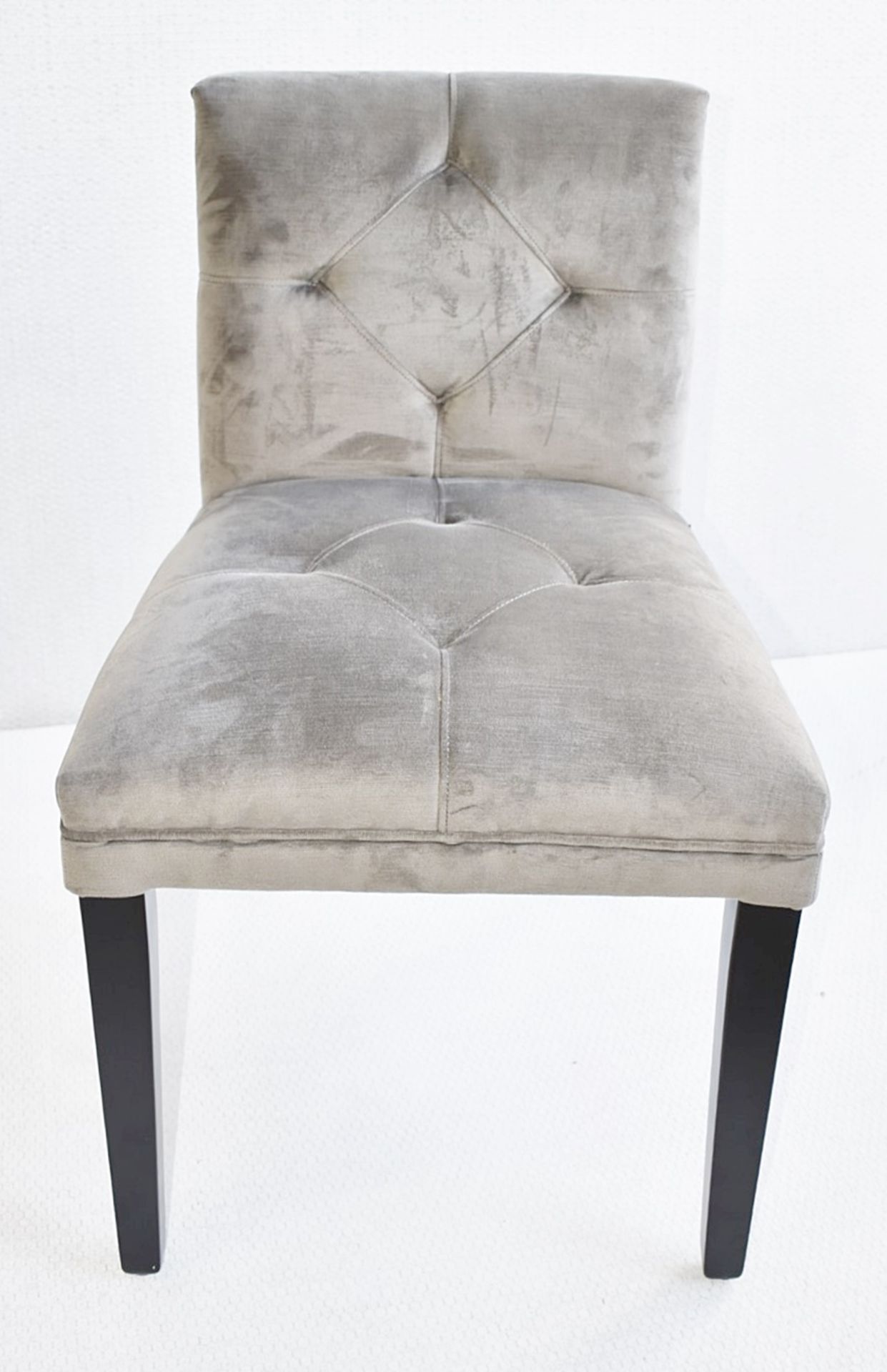 A Pair Of EICHHOLTZ 'Cesare' Luxury Button-back Dining Chairs in Granite Grey - Original RRP £1,160 - Image 2 of 10