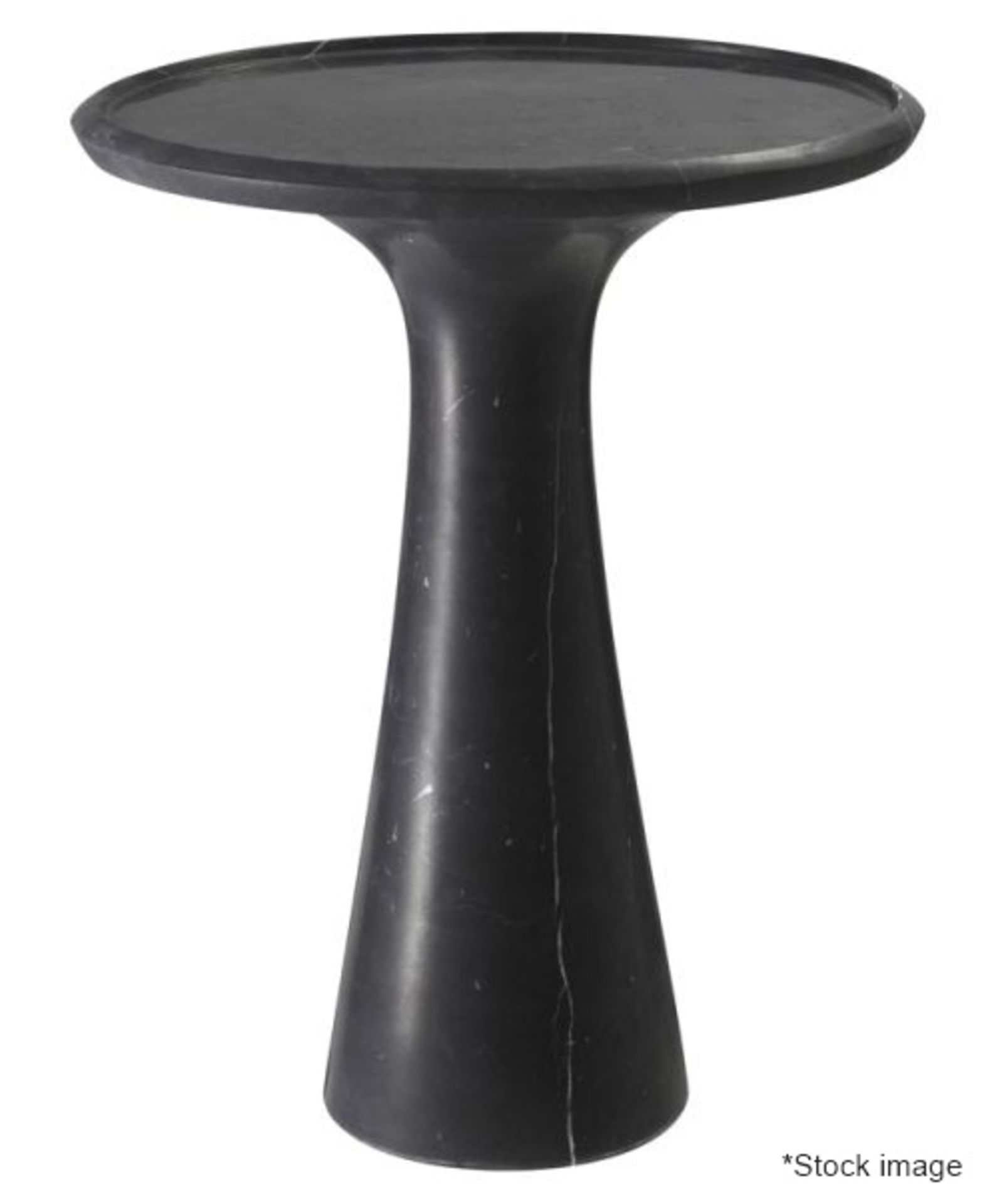 1 x EICHHOLTZ 'Pompano' Luxury Black Marble Low Side Table - Original RRP £2,405