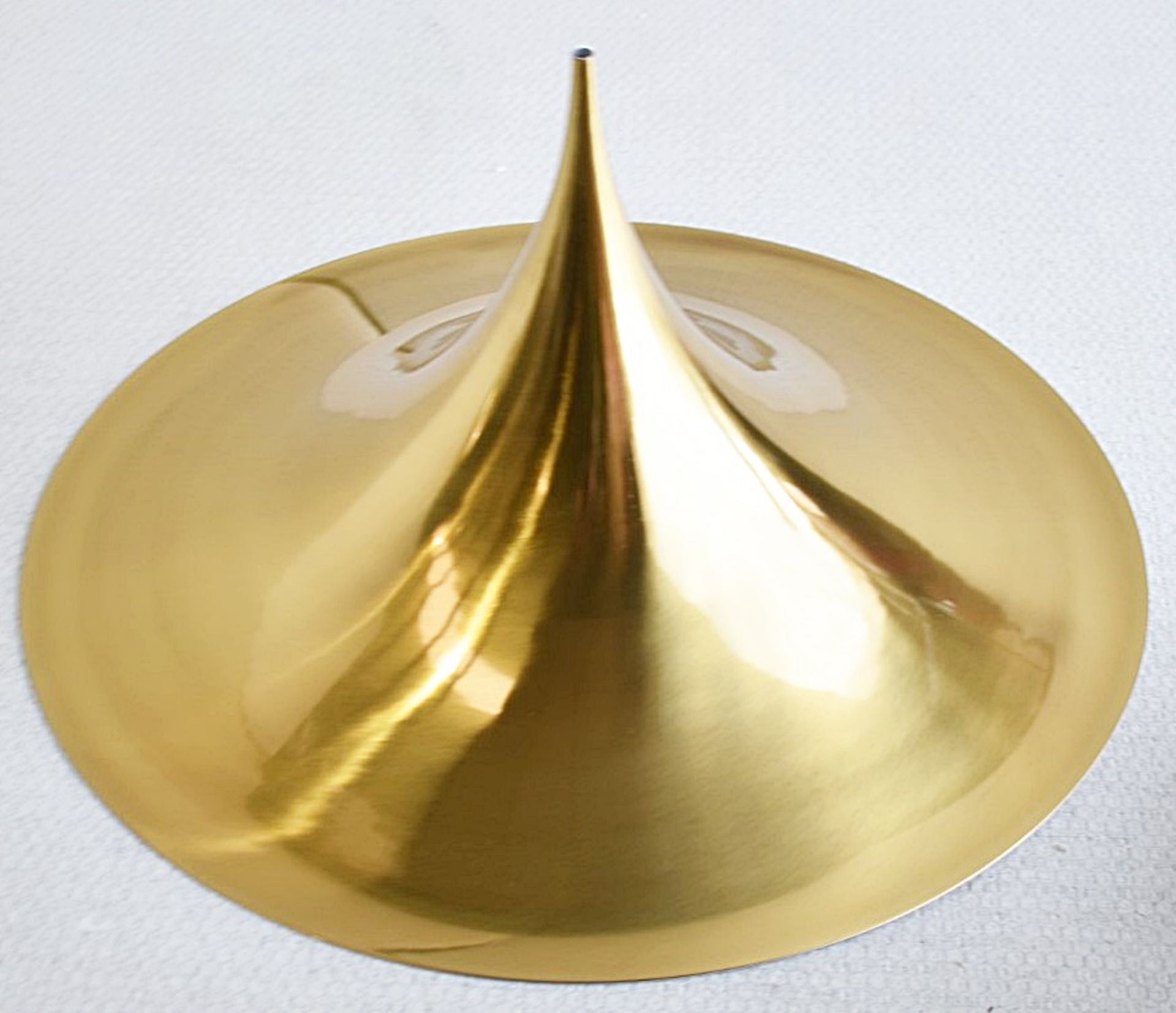 1 x GUBI 'Semi' Designer 60cm Metal Pendant Light Fitting in Polished Brass - Original Price £540.00 - Image 3 of 12