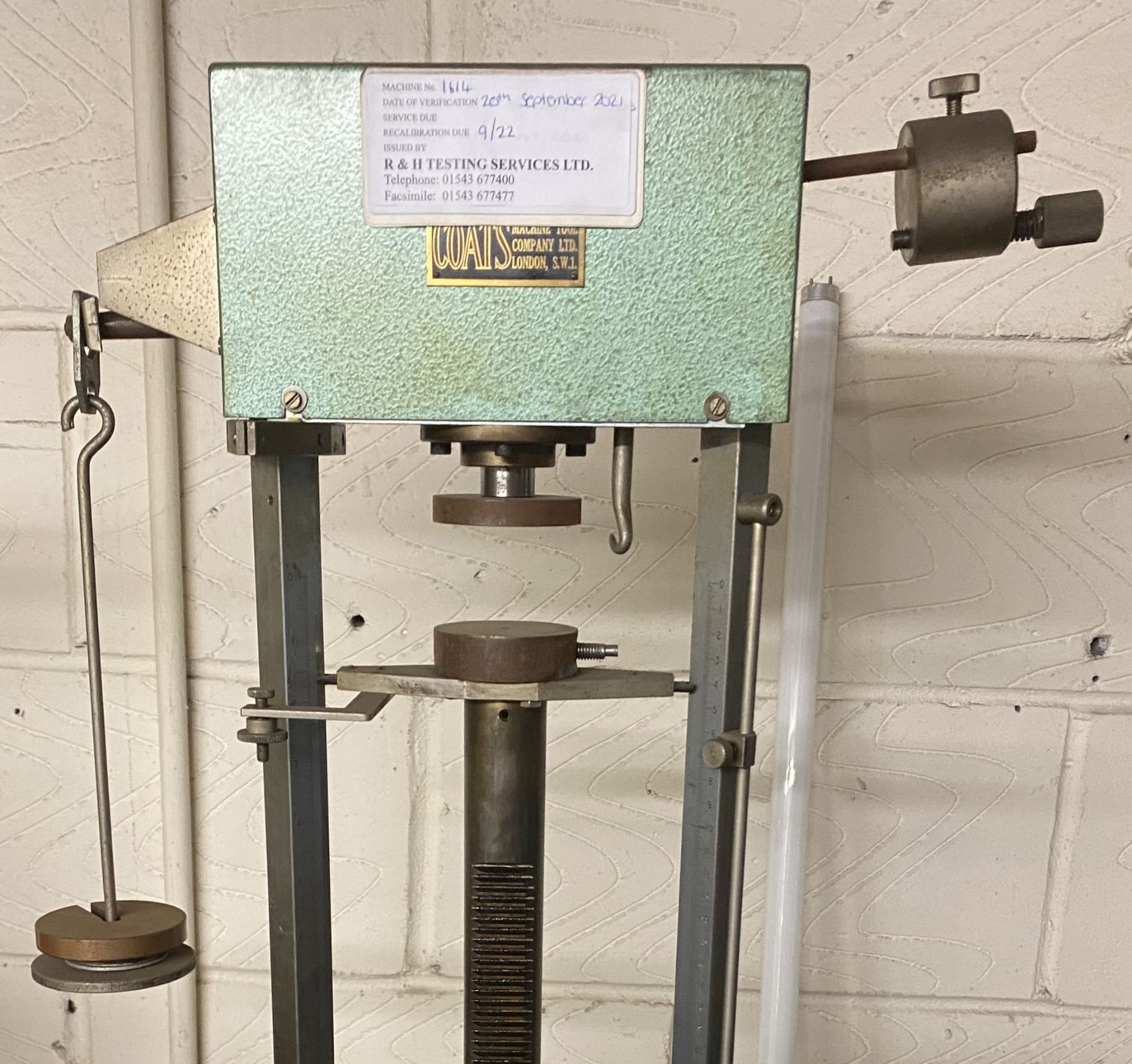 1 x Coats Spring Testing Machine - Image 2 of 2