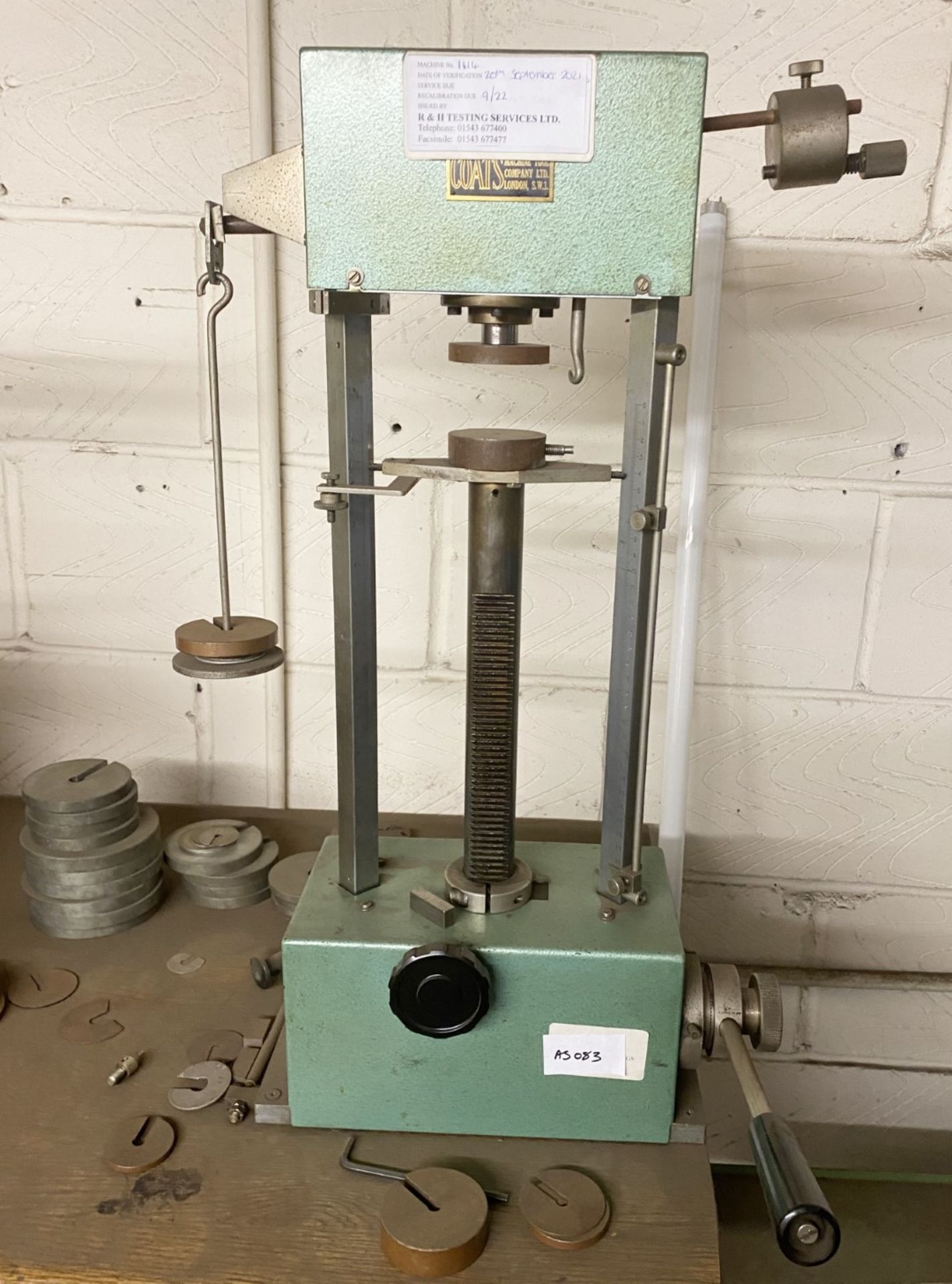 1 x Coats Spring Testing Machine