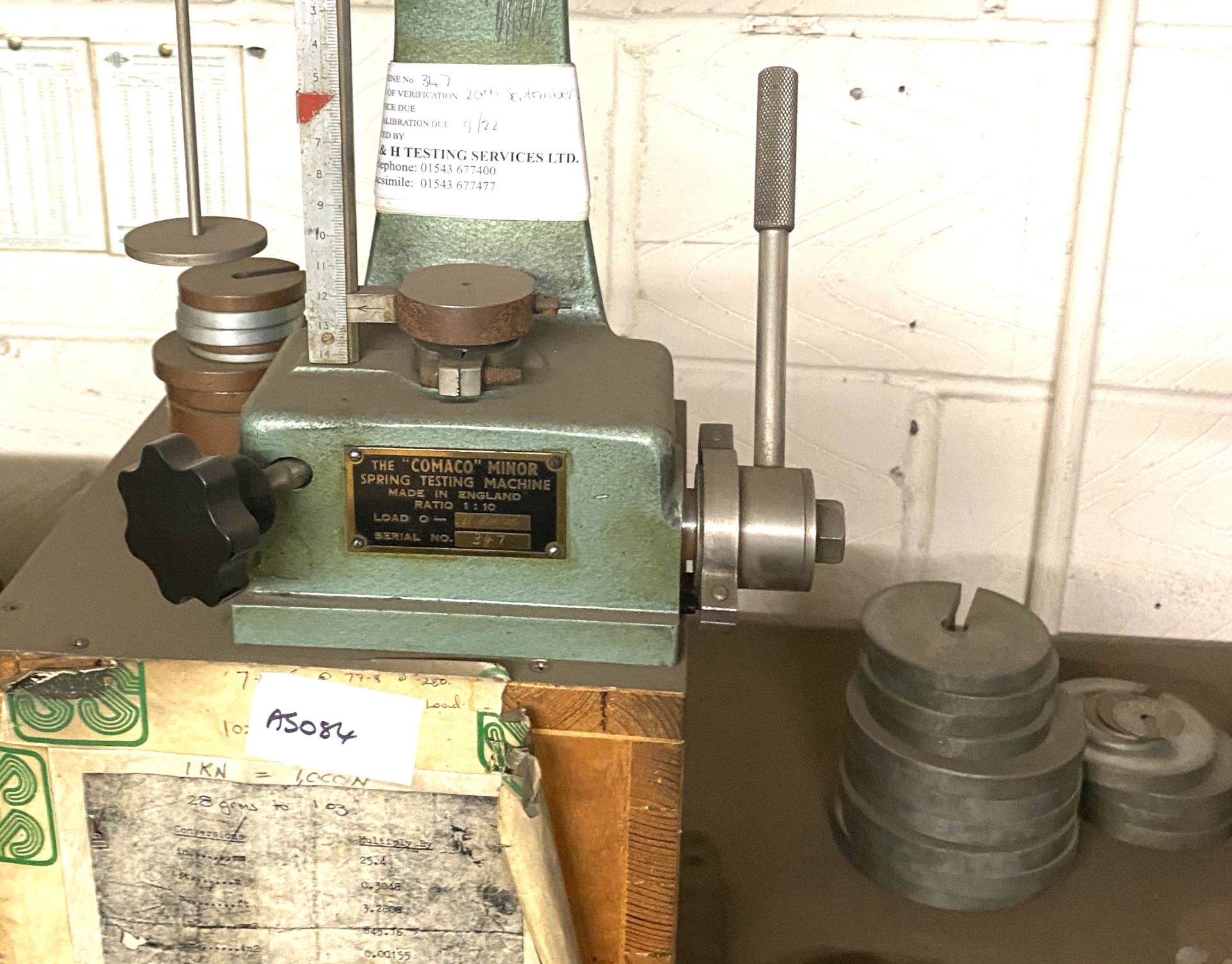 1 x Coats 'Comaco' Minor Spring Testing Machine - Image 3 of 6