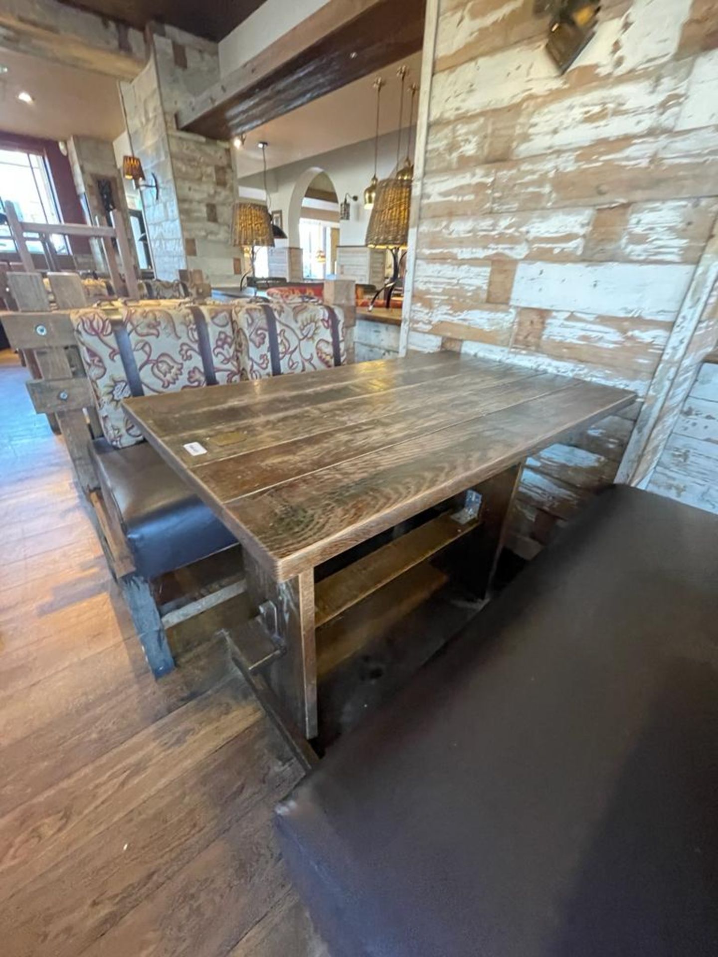 1 x Rustic Dining Table - Four Seater - PAV127 - Image 2 of 5