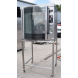 1 x BKI BBQ King Commercial Rotisserie Chicken Oven With Stand - Cooks Upto 40 Chickens - 3 Phase