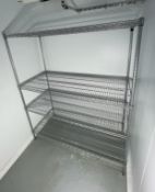 1 x Multi Tier Chrome Wire Kitchen Shelving Unit - Dimensions: H165 x W135 x 60cms