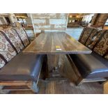 1 x Rustic Dining Table - Four Seater - PAV127