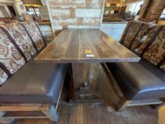 1 x Rustic Dining Table - Four Seater - PAV127