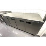 1 x Foster Three Door Prep Counter Refrigerator - Dimensions: Width187cms - Ref: PAV150