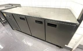 1 x Foster Three Door Prep Counter Refrigerator - Dimensions: Width187cms - Ref: PAV150