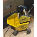 1 x Commercial Yellow Mop Bucket With Squeezer