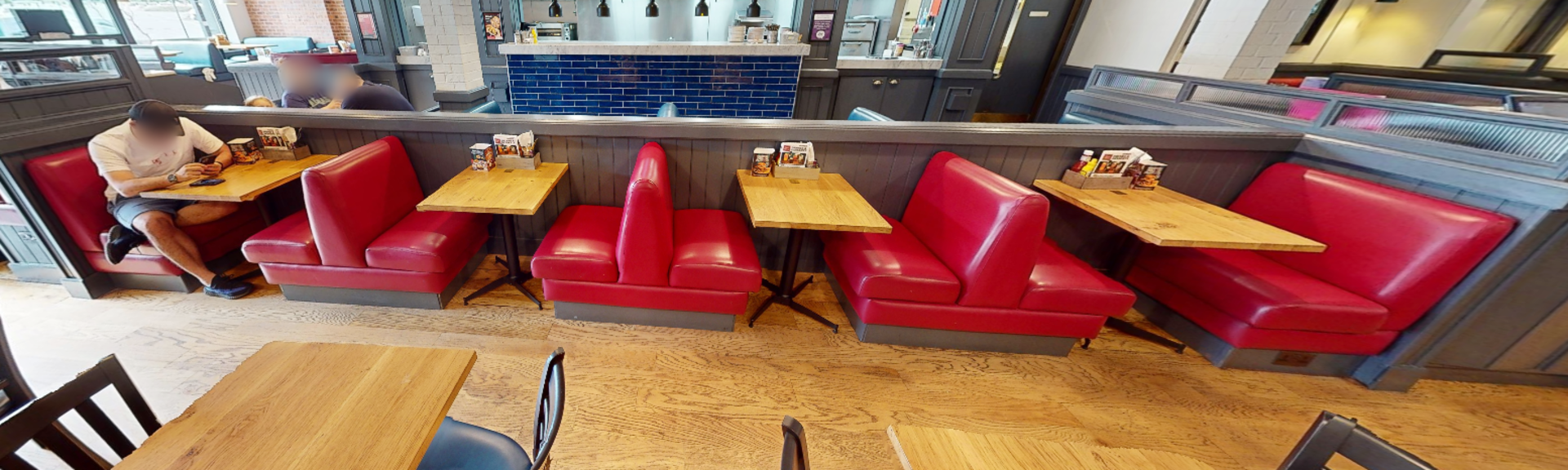1 x Collection of Restaurant Seating Benches - Single Seat Benches in Red Faux Leather - Image 2 of 6