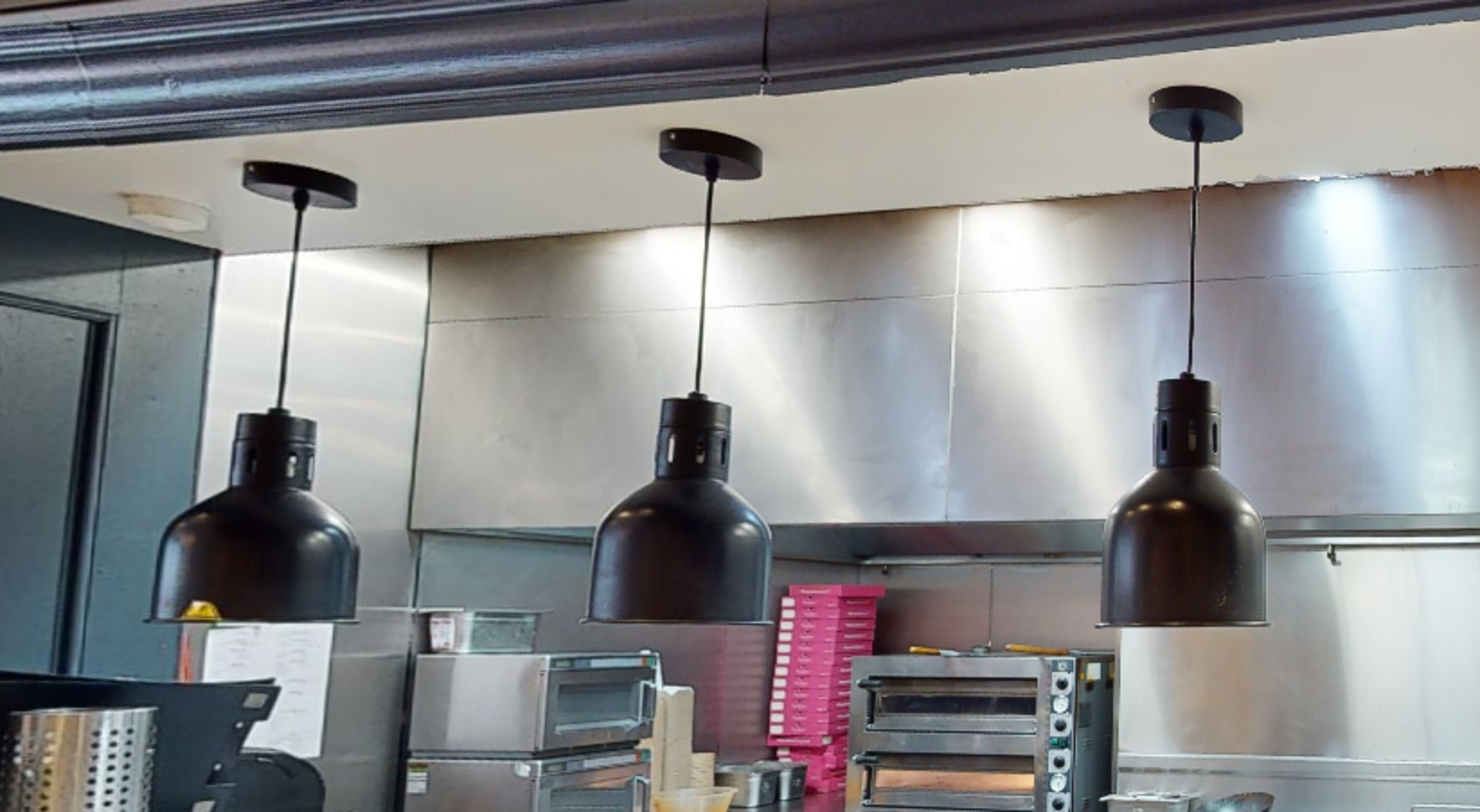 5 x Suspended Heated Gantry Food Warming Lights - Image 2 of 4