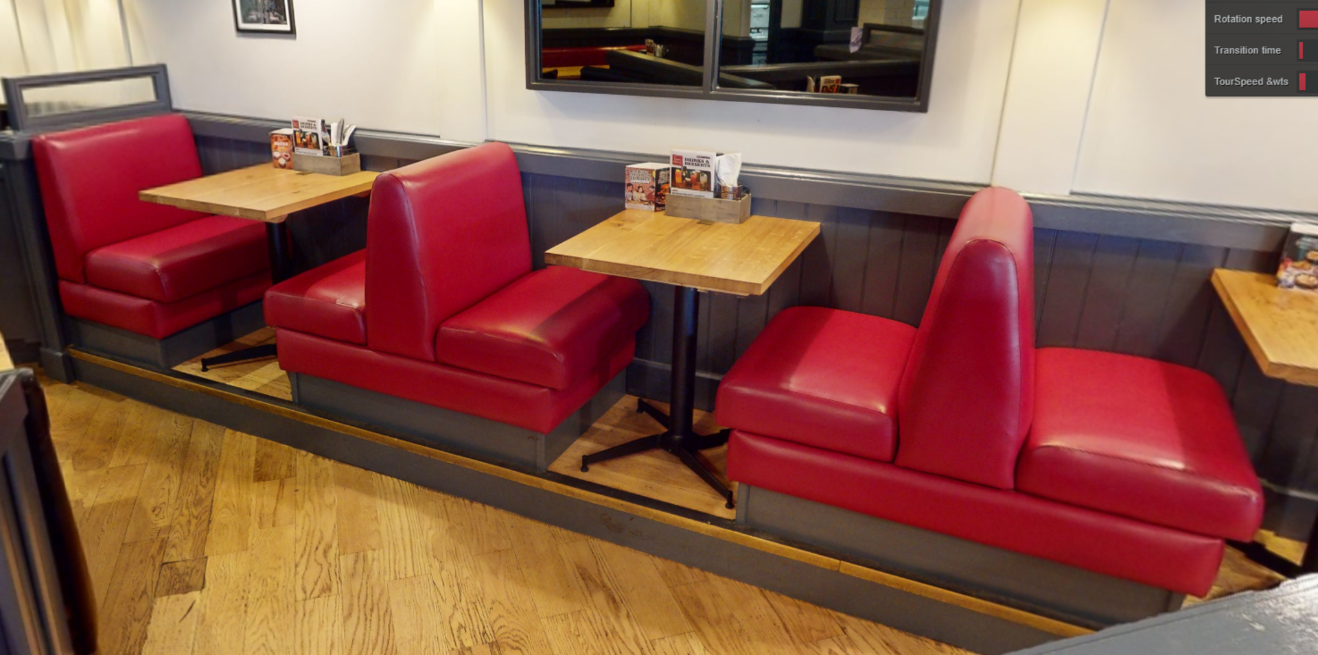 1 x Collection of Restaurant Seating Benches - Single Seat Benches in Red Faux Leather - Bild 2 aus 5