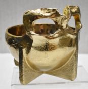 1 x BUSTER+PUNCH x TRAVIS BAKER (Blink-182) Designer Brass Skull Bowl, 18cm - Original Price £189.00