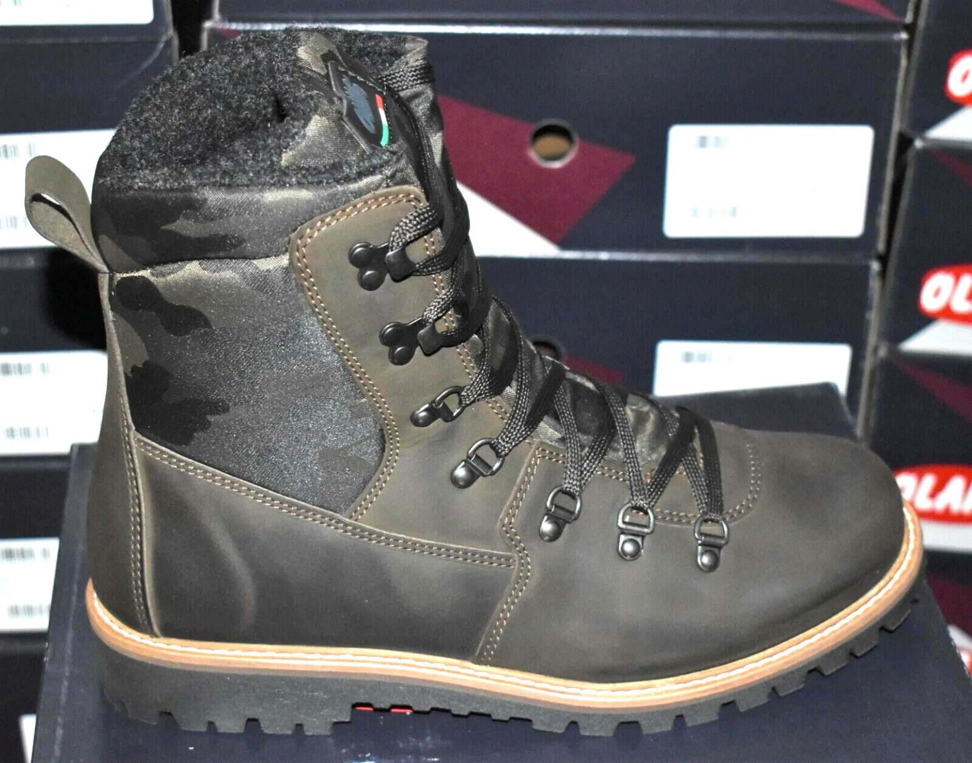 1 x Pair of Designer Olang Men's Winter Boots - Piave Thinsulate BTX 84 Caffe - Euro Size 44 - - Image 3 of 6